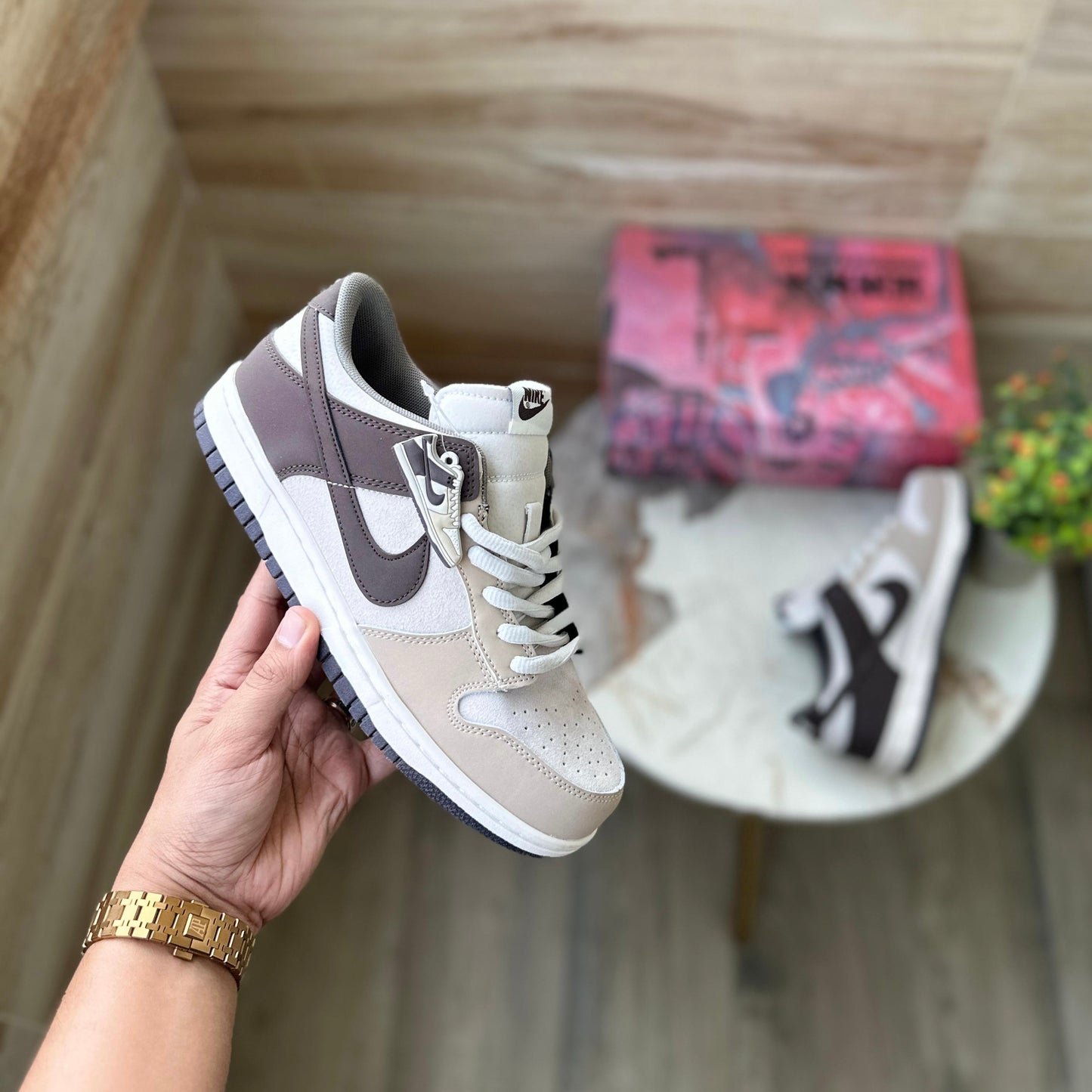 NIKE SB DUNK LOW X OTOMO BROWN WHITE
