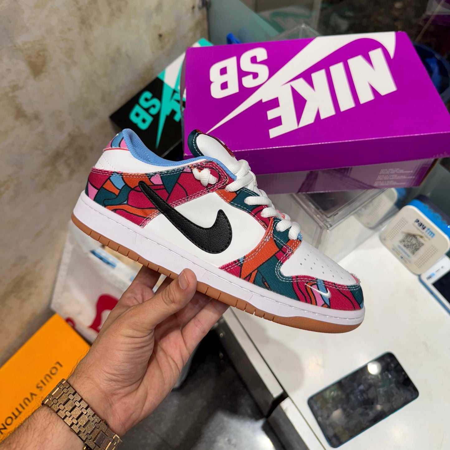 NIKE SB DUNK LOW PARRA MULTI SEMI UA