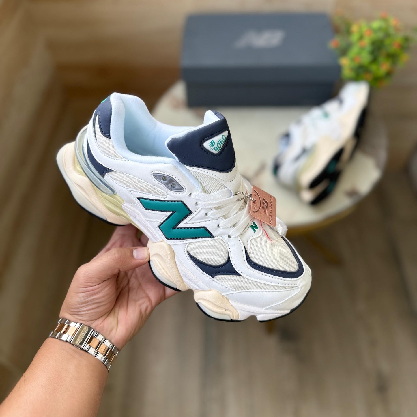 New balance 9060 white silver