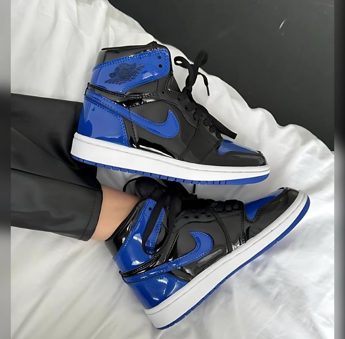 Nike Air Jordan retro 1 patent royal blue