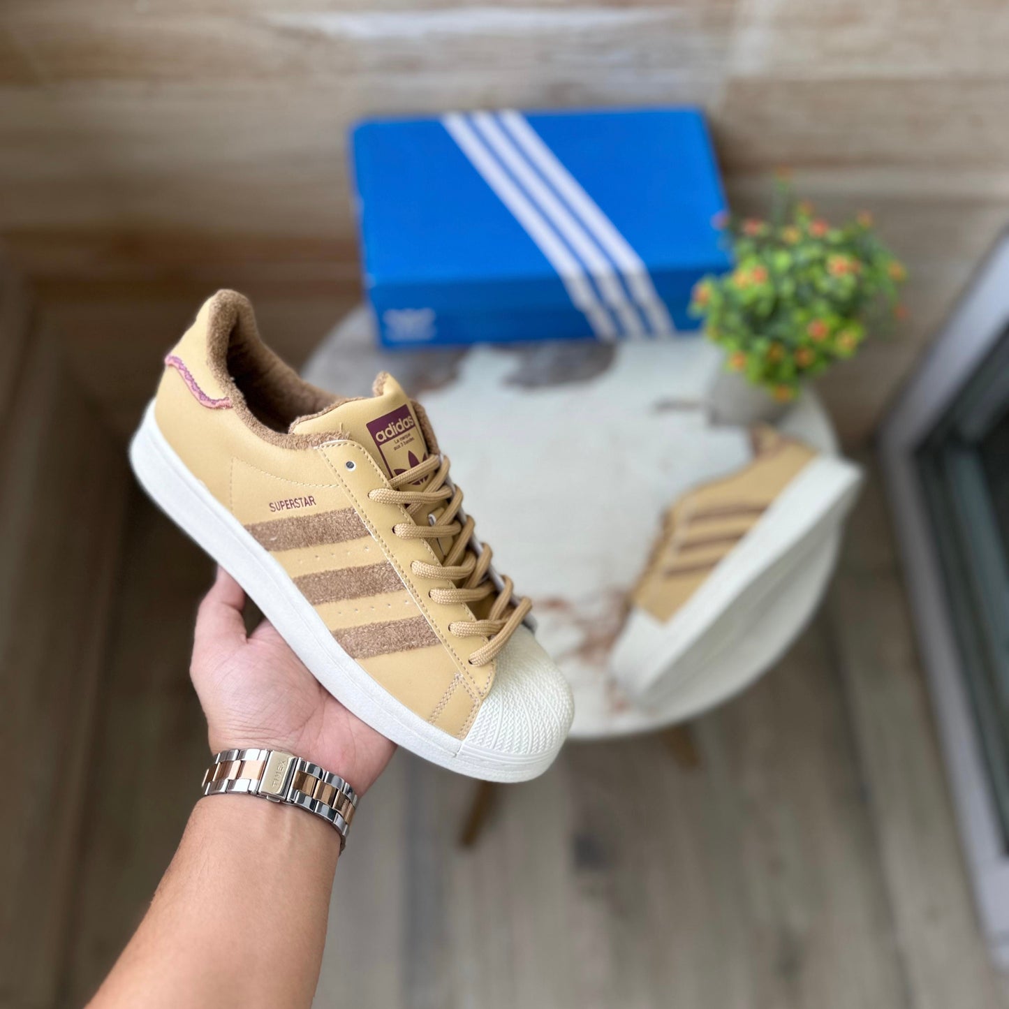 ADIDAS SUPERSTAR BROWN BEIGE