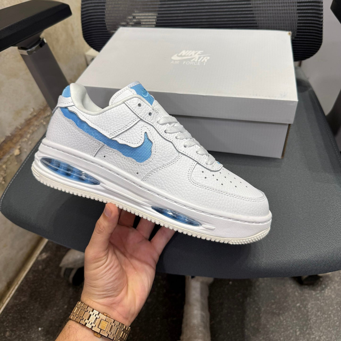 NIKE AIRFORCE 1 EVO UNIVERSITY BLUE