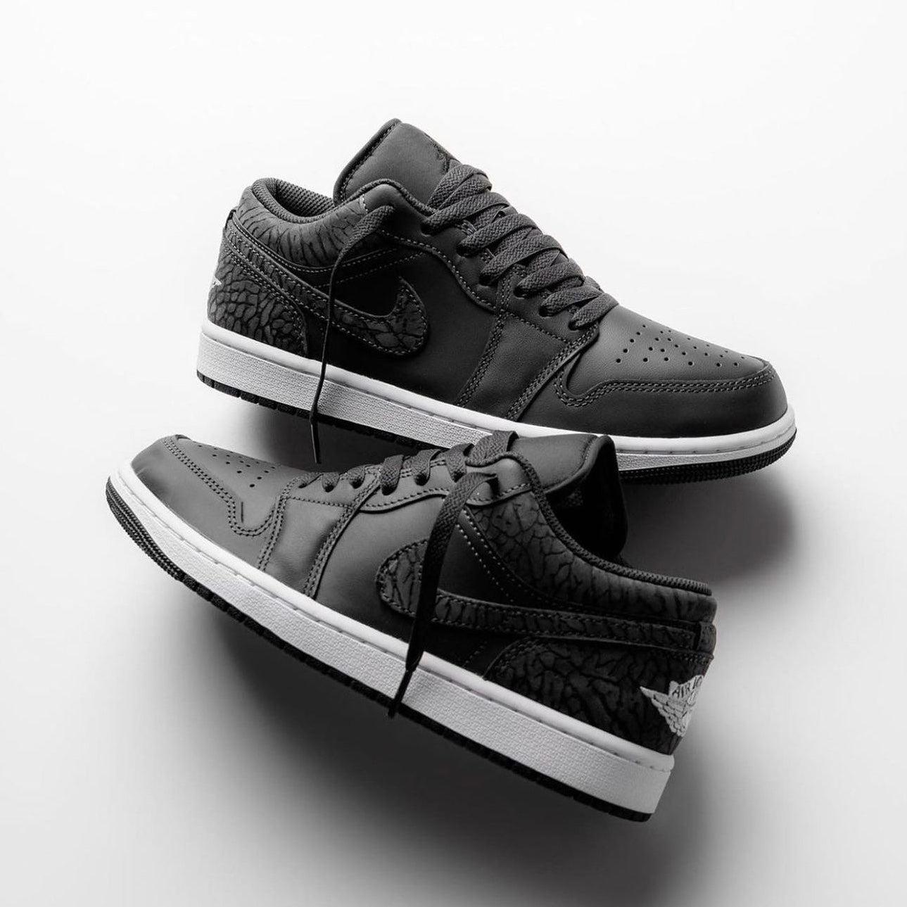 NIKE AIR JORDAN 1 LOW BLACK ELEPHANT