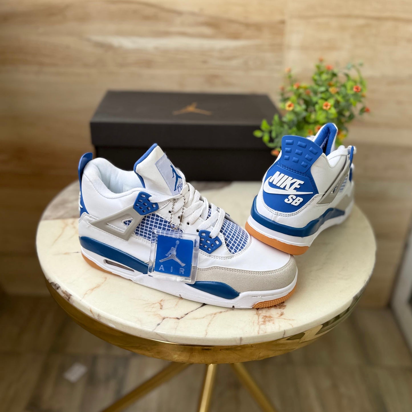 AIR JORDANS RETRO 4 MILITARY BLUE