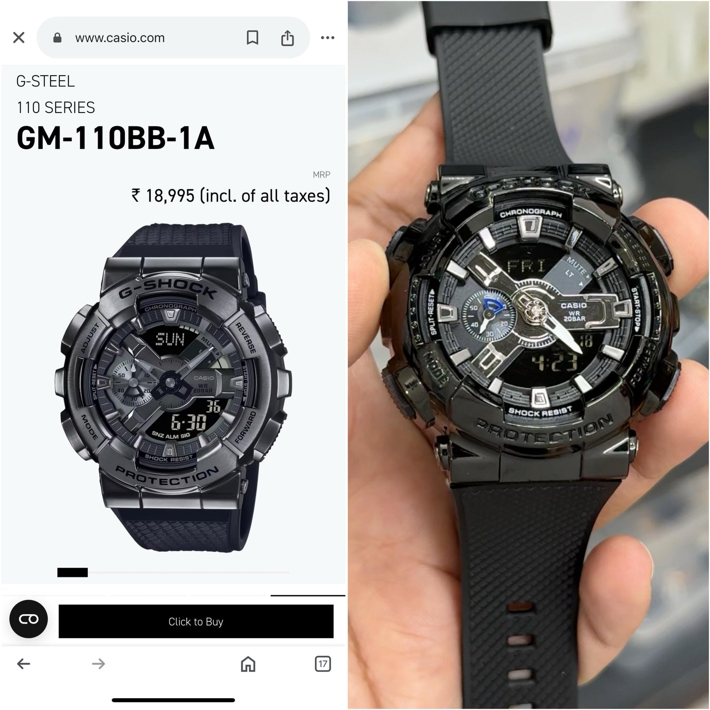 G-shock  GM-110BB-1A