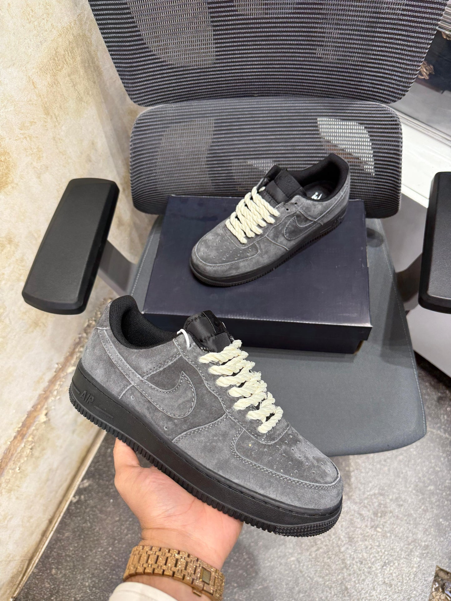 Nike airforce 1 low gray black