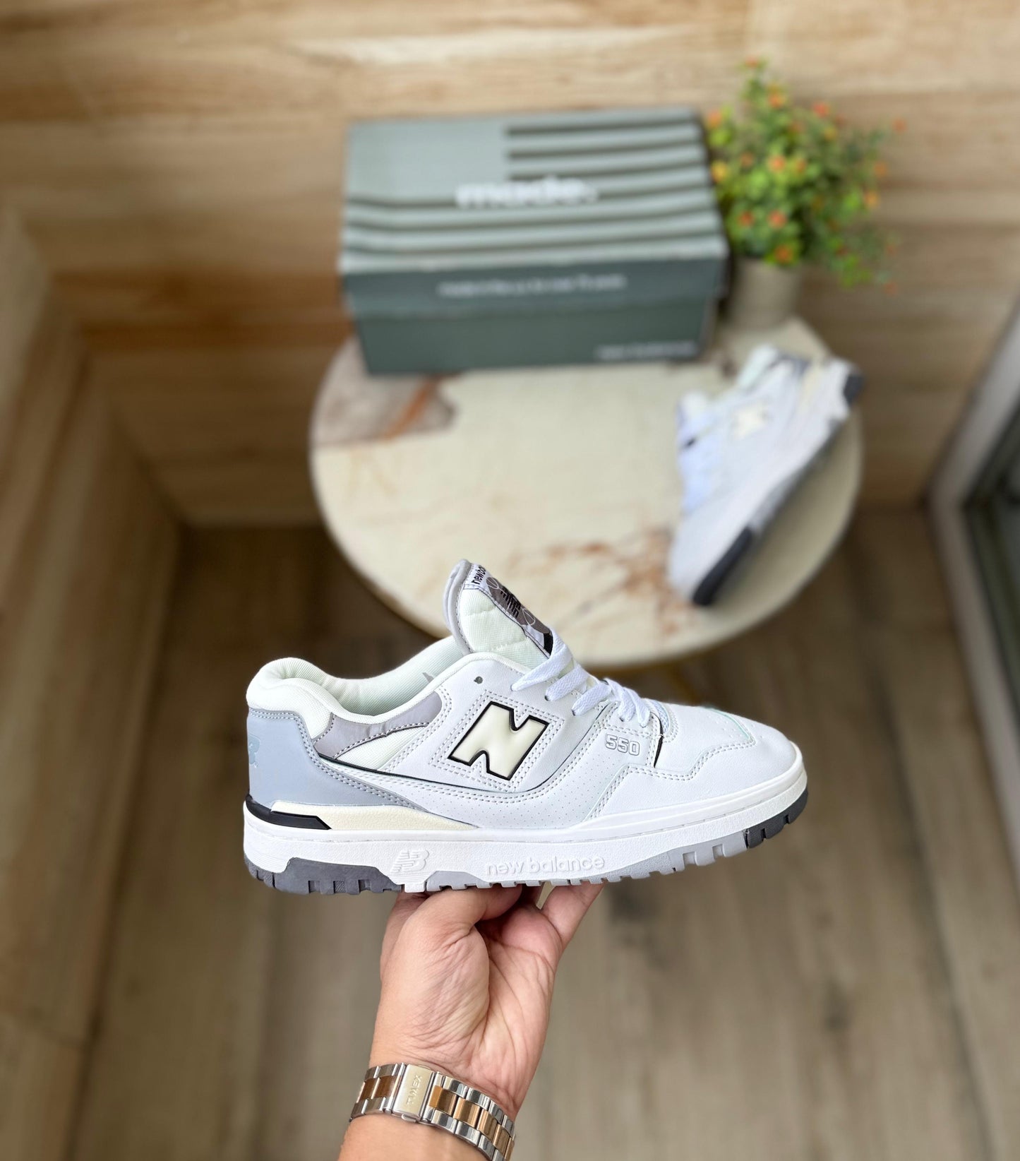 New balance 550 white grey