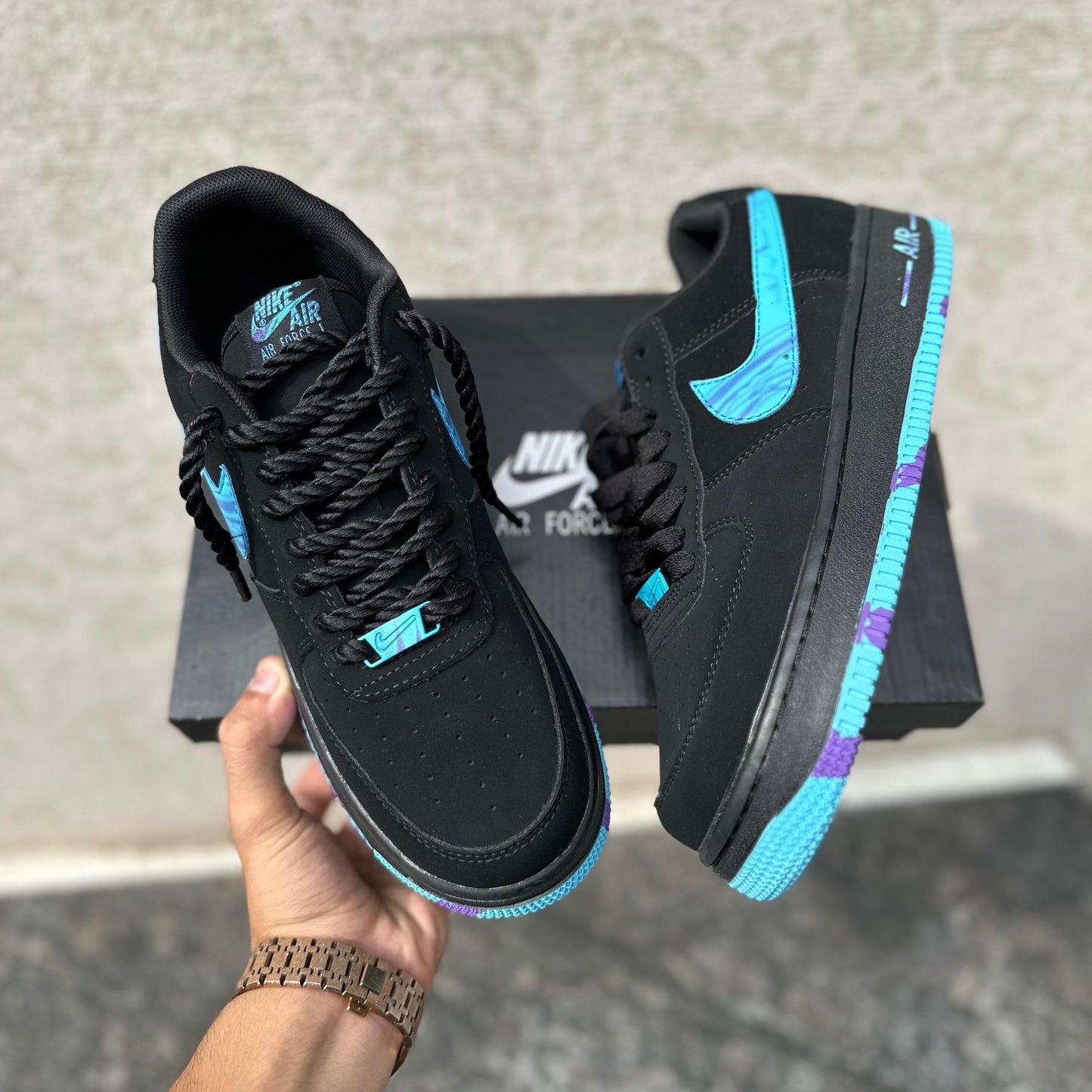 NIKE AIRFORCE 1 MARBLED SWOOSH