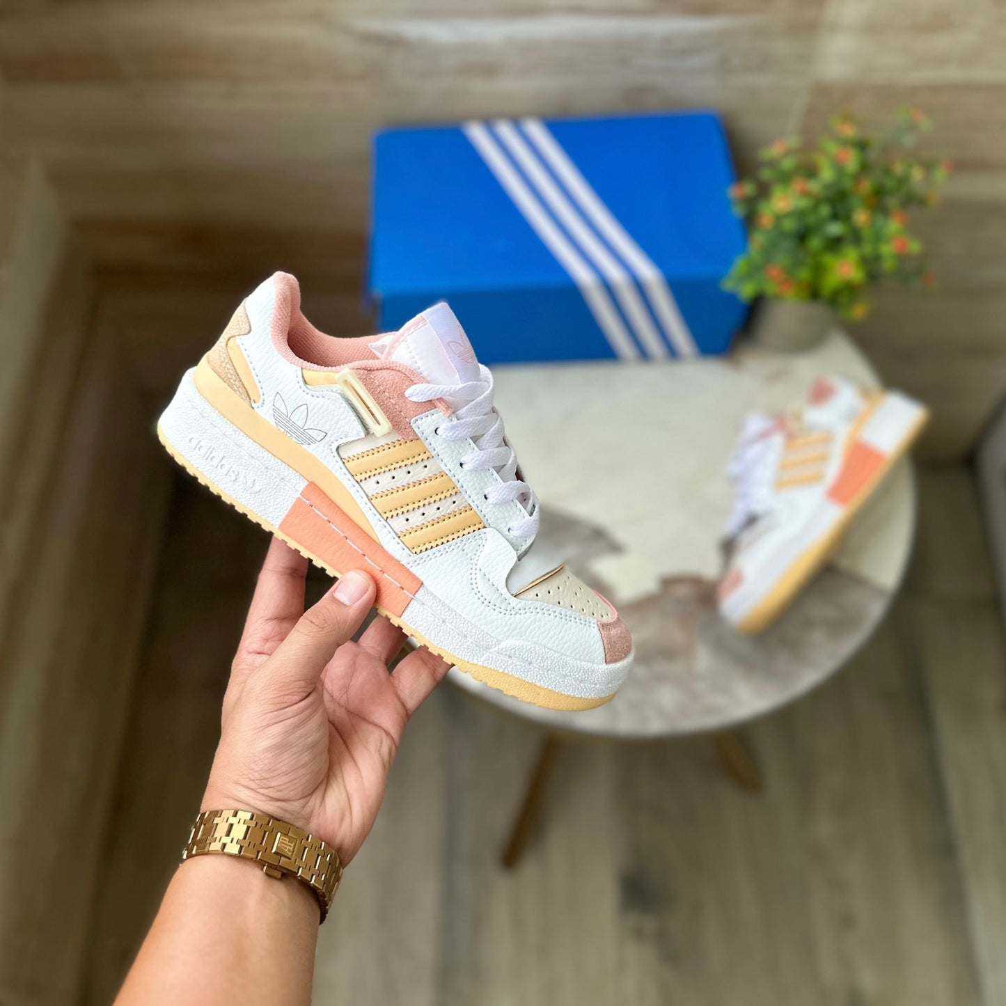 ADIDAS FORUM EXHIBIT YELLOW WHITE