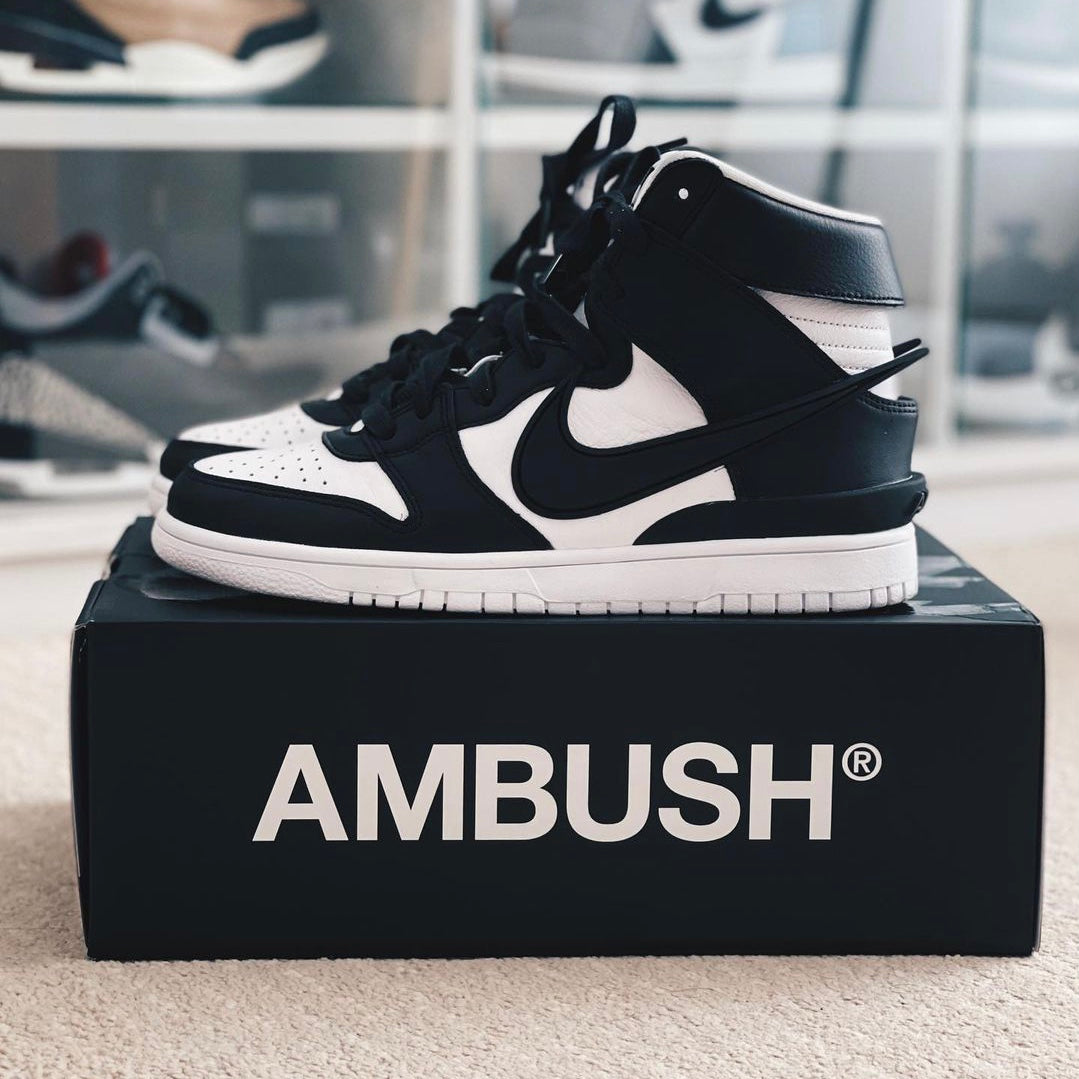 NIKE DUNK HIGH X AMBUSH BLACK WHITE