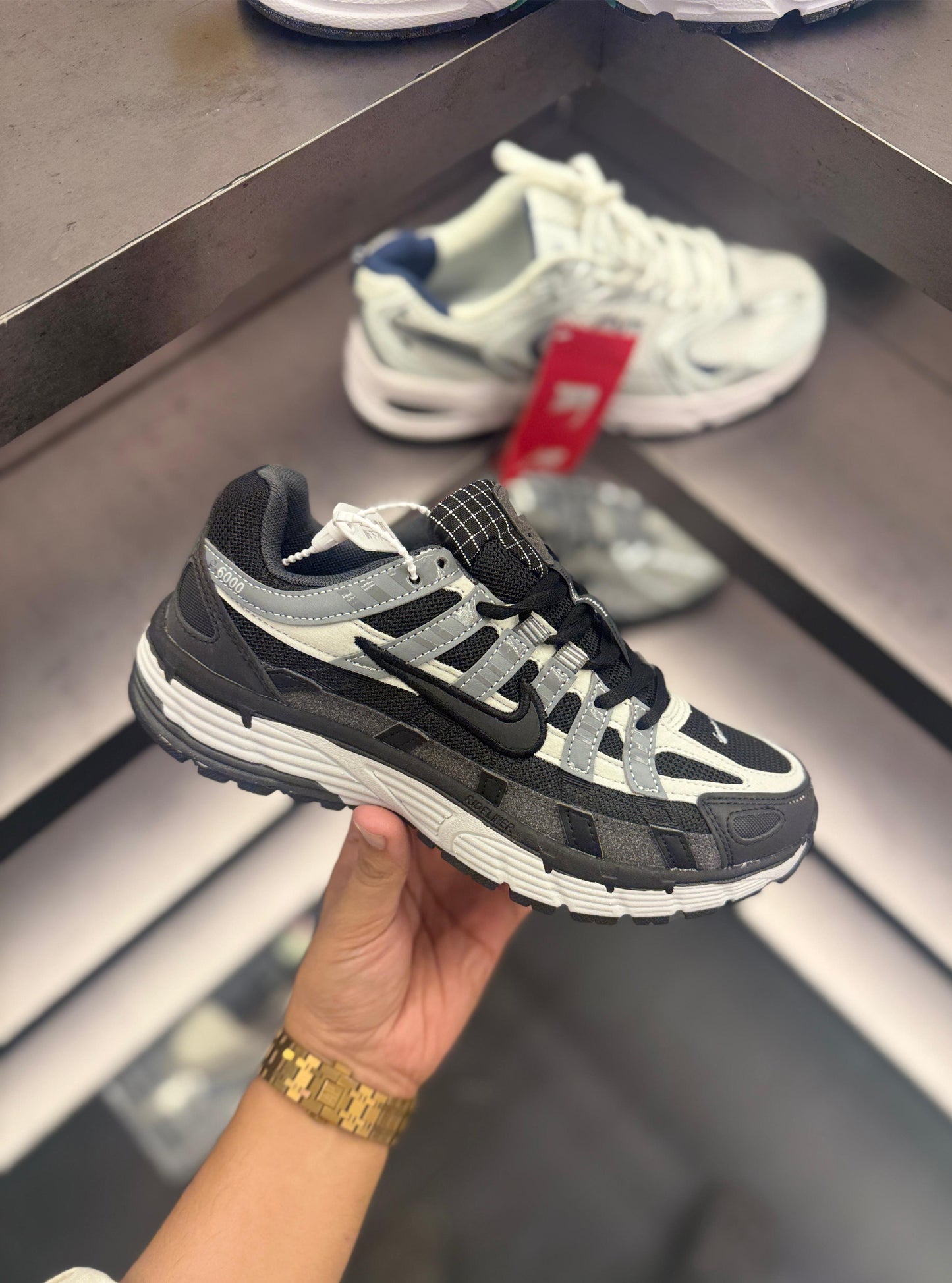 NIKE P-6000 TRAINER GREY BLACK