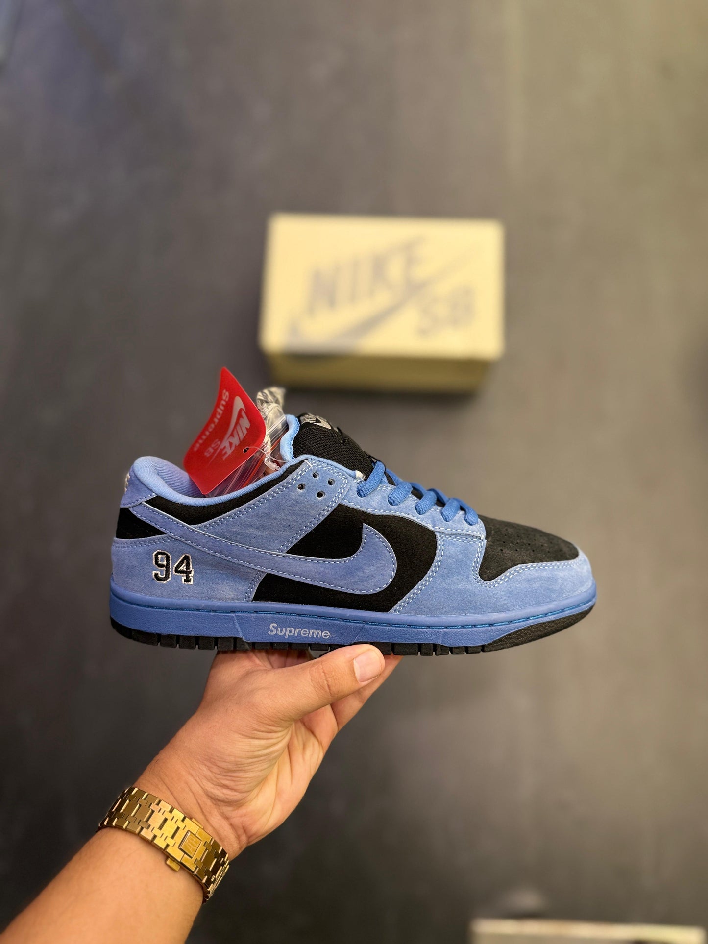 NIKE SB DUNK SUPREME 94 BLUE BLACK OCEAN FOG